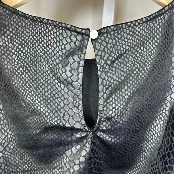 Meraki Size Medium Peplum Sleeve Top Blouse Crop Tie - Picture 6 of 8